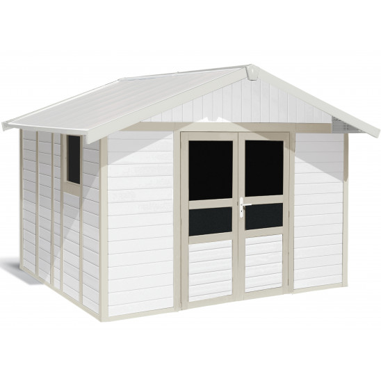 Basic Home Garden Shed 11 m²  White - grey_green