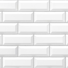 Element 3D Metro white tile wall panel